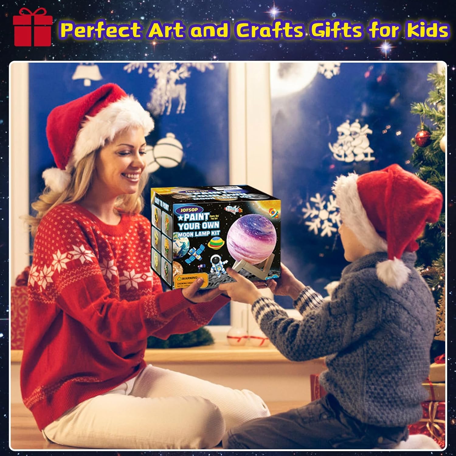 Kit de lámpara de luna para pintar tu propia luna, suministros de arte, kit de manualidades para niños de 9 a 12 años, artes y manualidades para