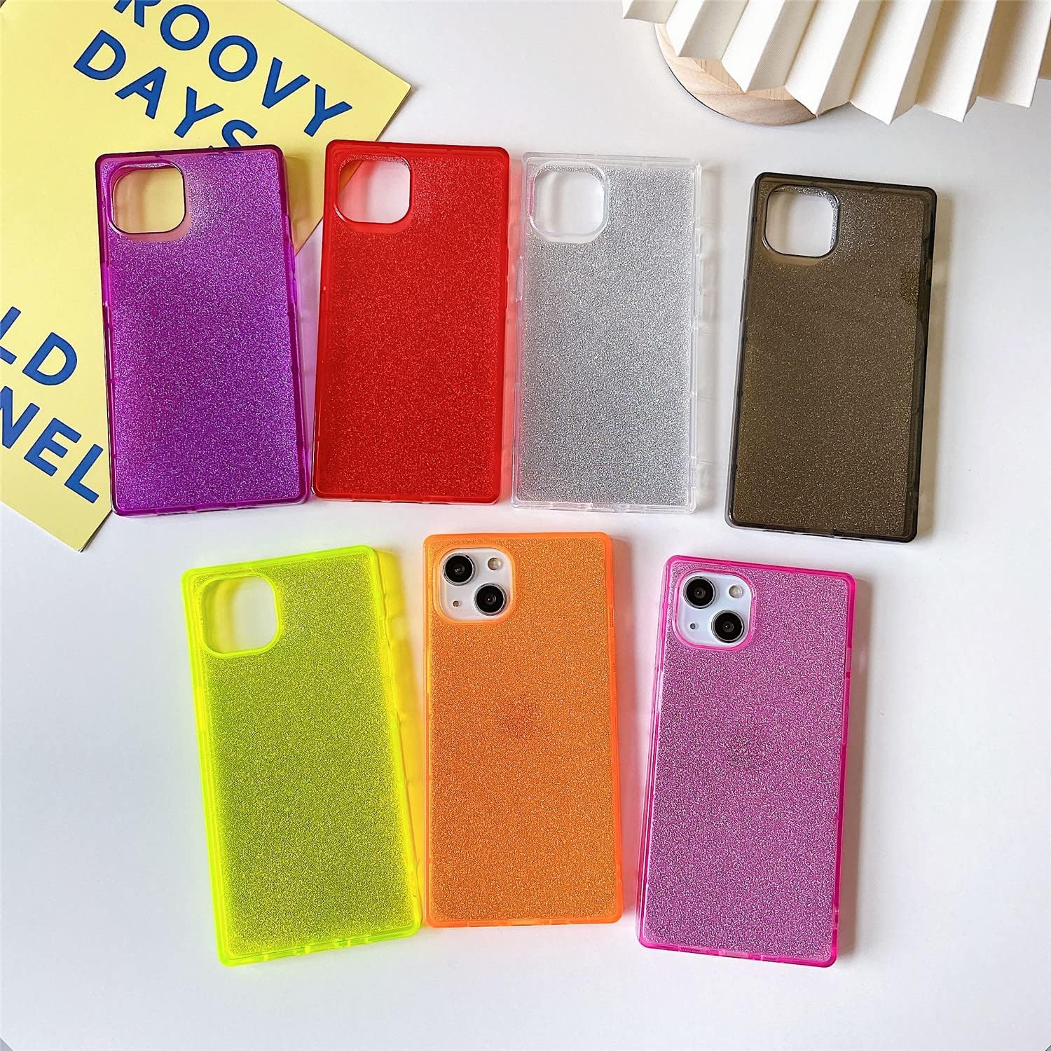 Cocomii Funda cuadrada para iPhone 13 Pro Max, con purpurina cuadrada, delgada, ligera, brillante, transparente y brillante, 2 estilos en 1, funda