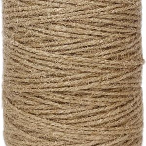 Cordel de yute natural de 0.079 in de 600 pies, 3 capas, cuerda trenzada resistente, cinta marrón para artes, manualidades, tarros de masón, Cordel de yute natural de 0.079 in de 600 pies, 3 capas, cuerda trenzada resistente, cinta marrón para artes, manualidades, tarros de masón,