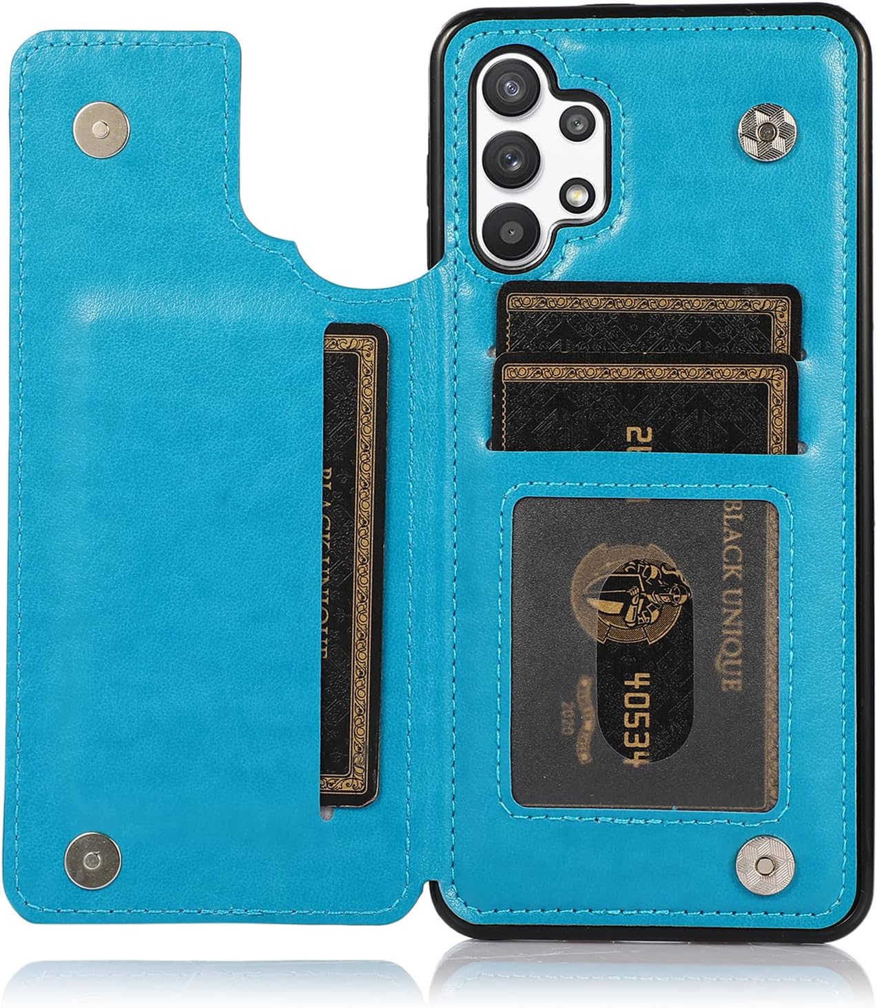 Funda de teléfono para Samsung Galaxy A32 5G de 6.5 pulgadas con protector de pantalla de vidrio templado, tarjeterotarjeterocartera, soporte para