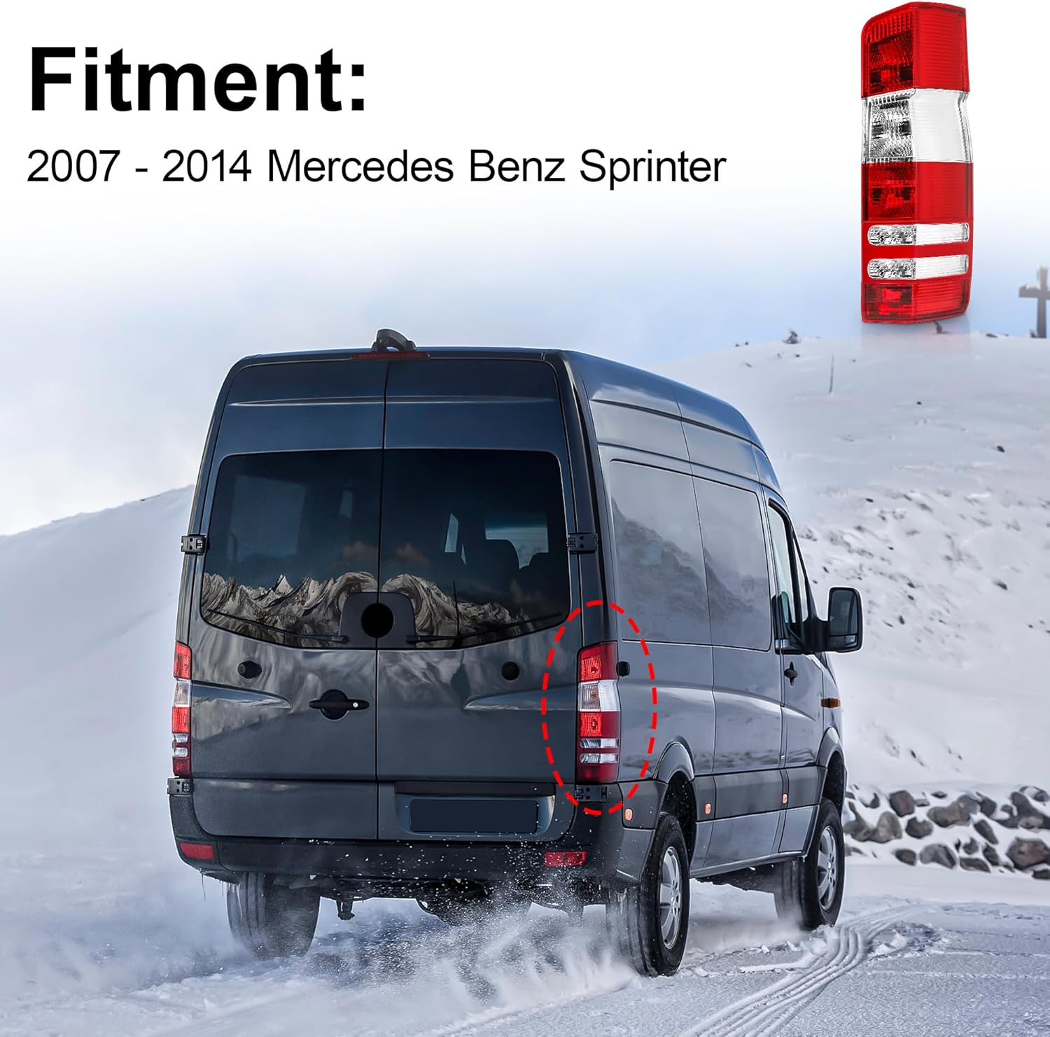 Luces traseras compatibles con Mercedes Benz Sprinter Dodge Freightliner 2007 2008 2009 2010 2011 2012 2013 2014 2015 2016 2017 2018 Mercedes Benz