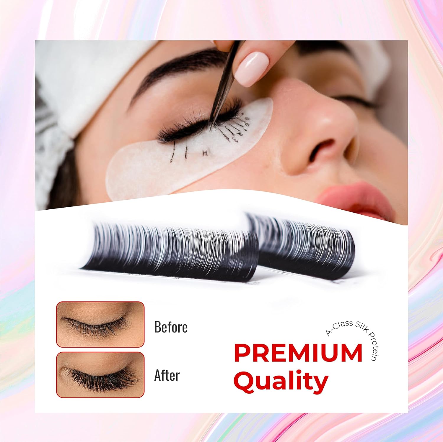 THE LASH SUPPLY PREMIUM – Extensión de pestañas de volumen 0.03, 0.05, 0.07 de grosor – longitud de mezcla CCCD y 0.354-0.787 in, extensiones de
