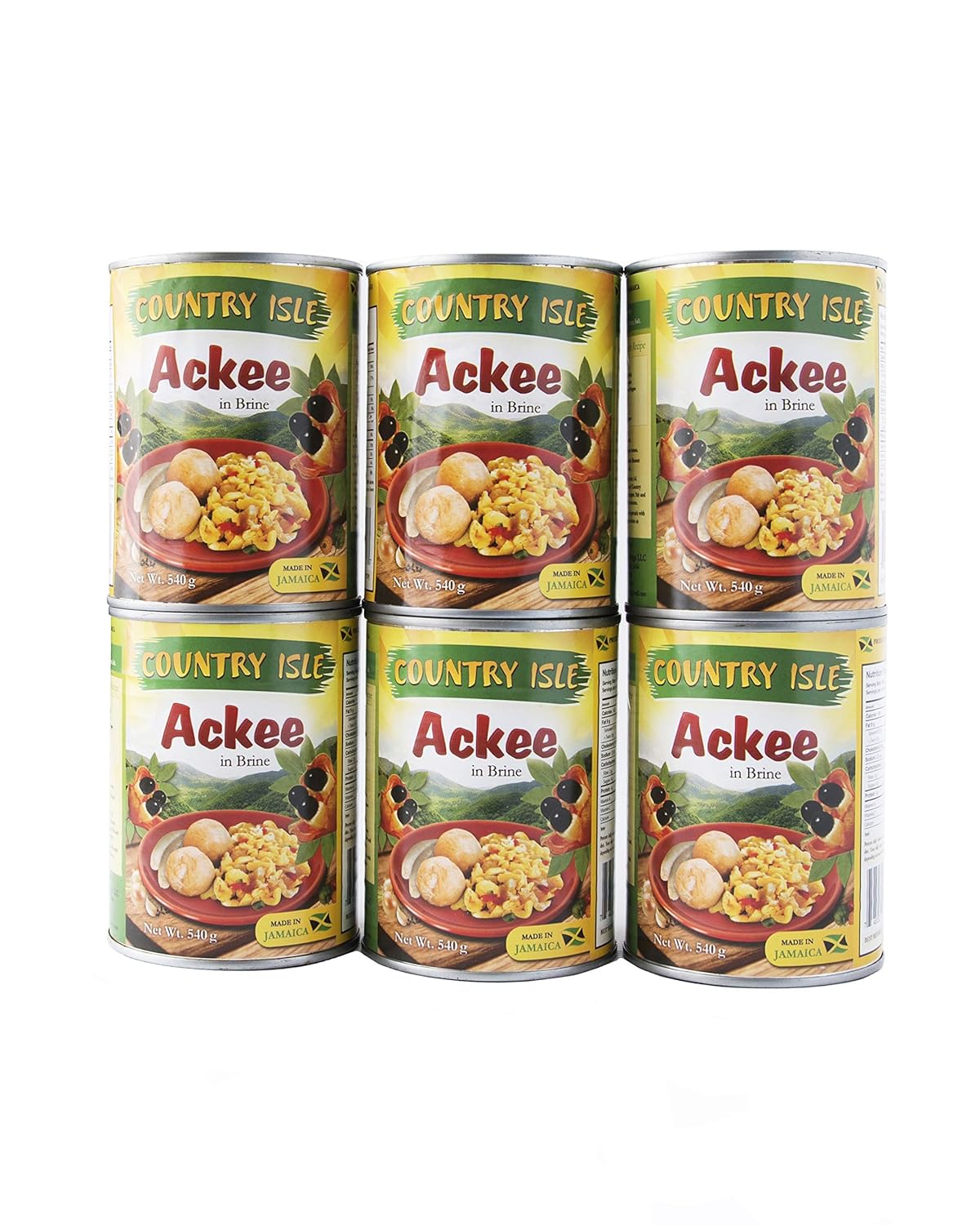 Country Isle Ackee jamaicano en lata (paquete de 6), perfecto con pescado salado y fruta del pan, árbol fresco