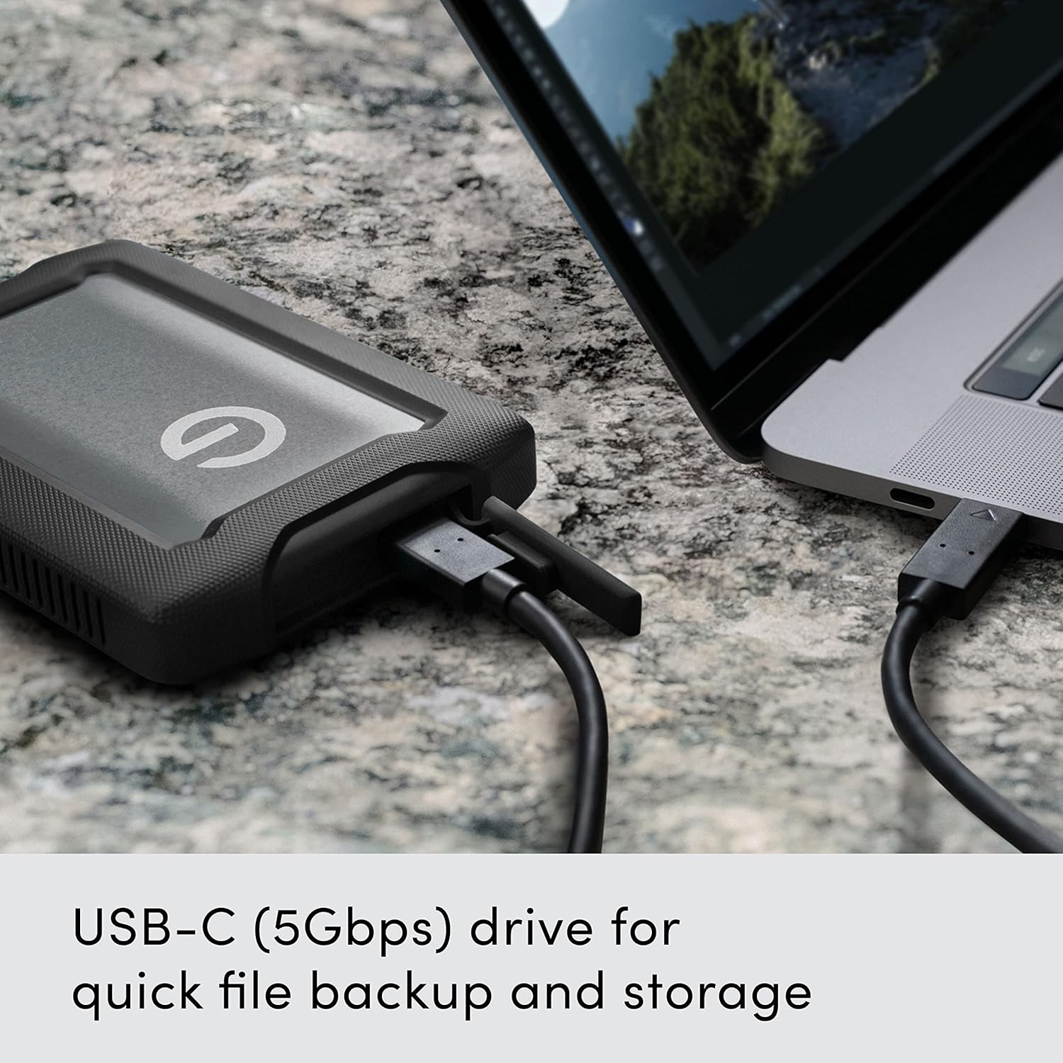SanDisk Professional 4TB G-Drive ArmorATD – Disco duro externo portátil resistente y duradero, USB-C, USB 3.2 Gen 1 – SDPH81G-004T-GBA1D