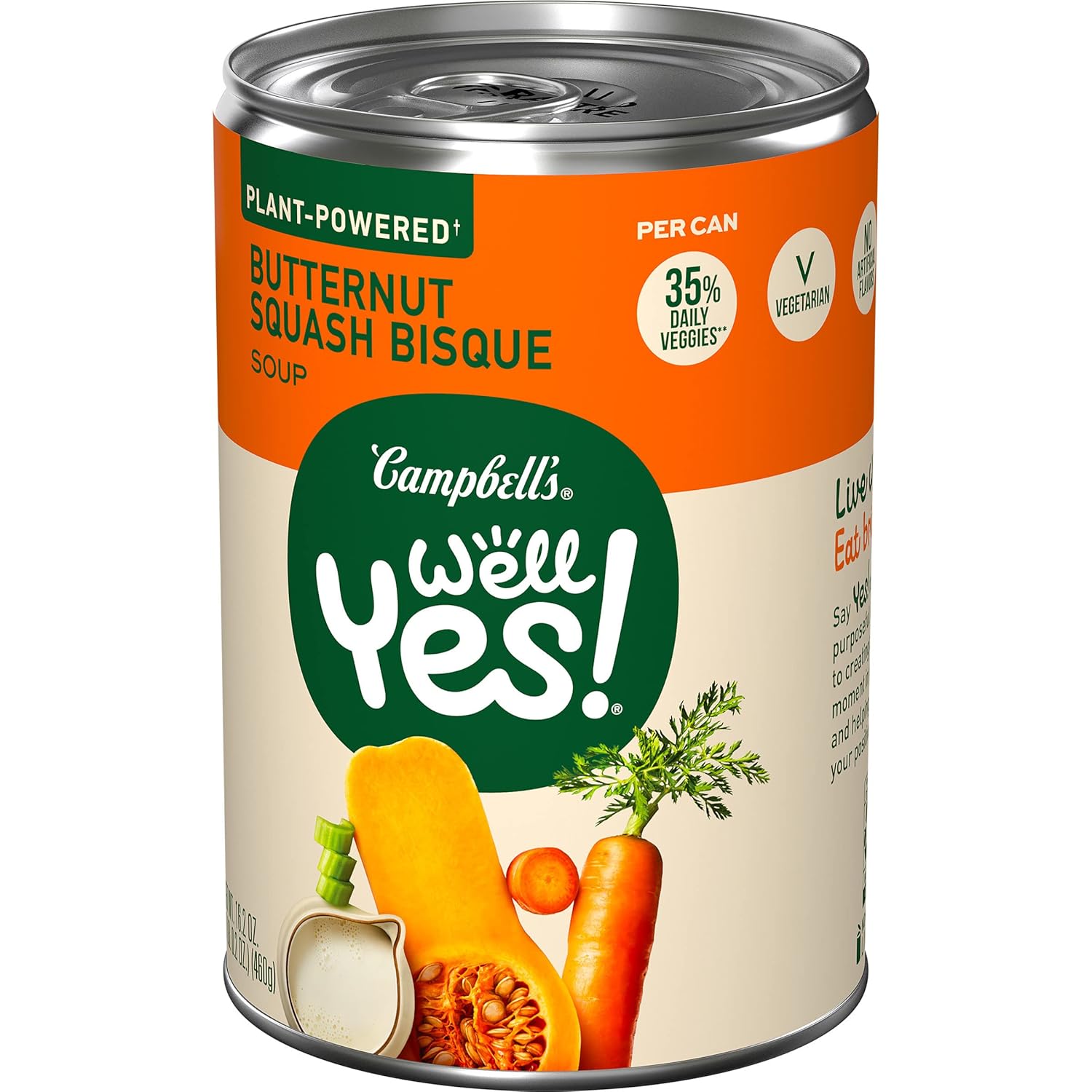 Campbell’s Well Yes! Galletas de calabaza y mantequilla, sopa vegetariana, lata de 16.2 onzas (paquete de 4)