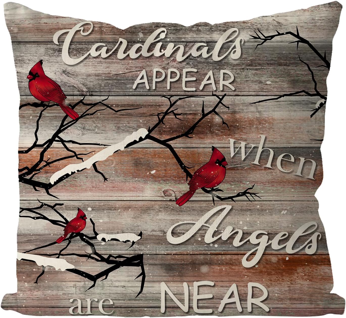 GAGEC Fundas de almohada navideñas de 18 x 18 pulgadas, color marrón, aspecto cardenal cuando el ángulo está cerca de la decoración del hogar, sala
