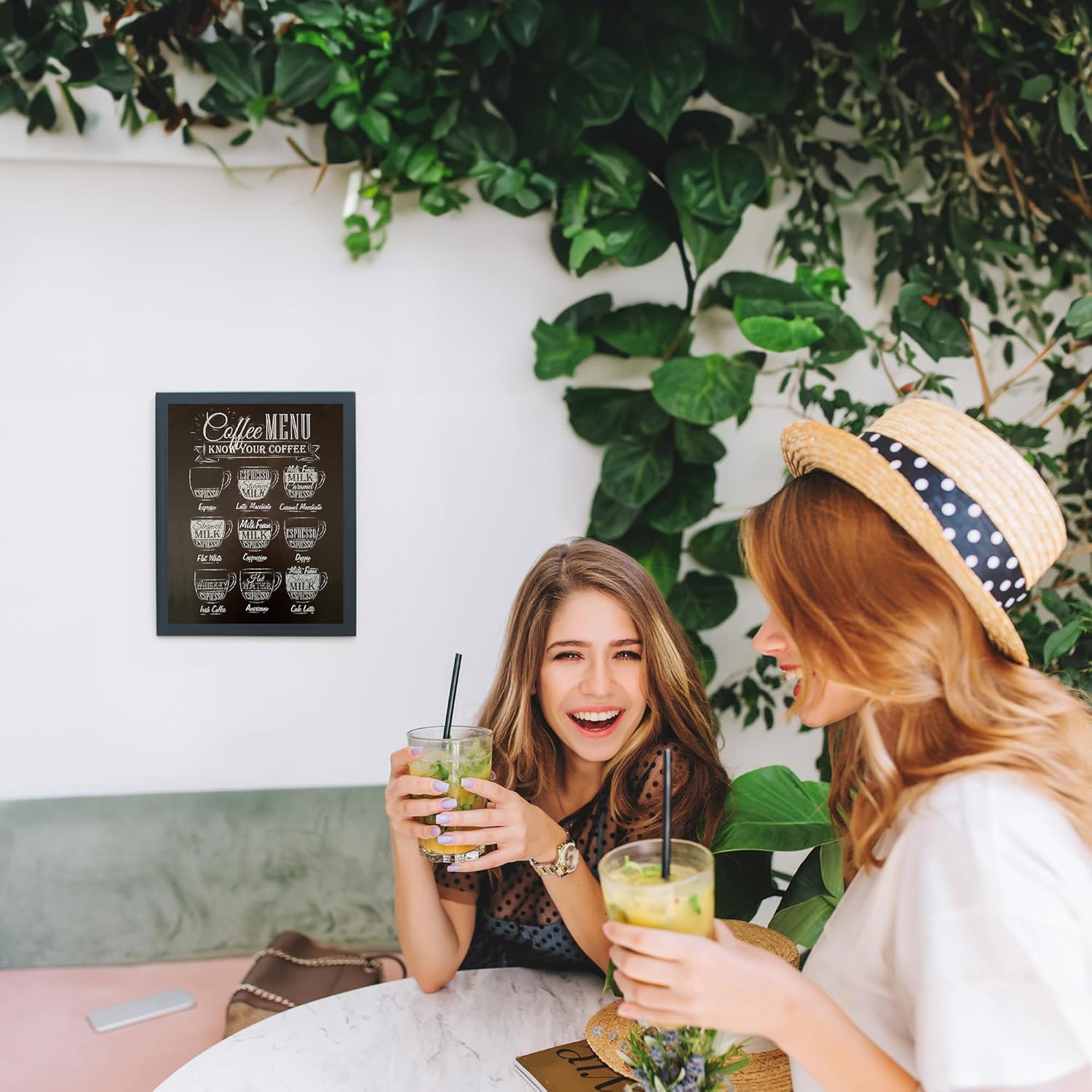 Coffe Menu- Know Your Coffee- Cafe Wall Art Decor, Chalk Coffee Wall Art Sign Replica Print, Ideal For Home Décor, Coffee Bar Decor & Kitchen Decor.