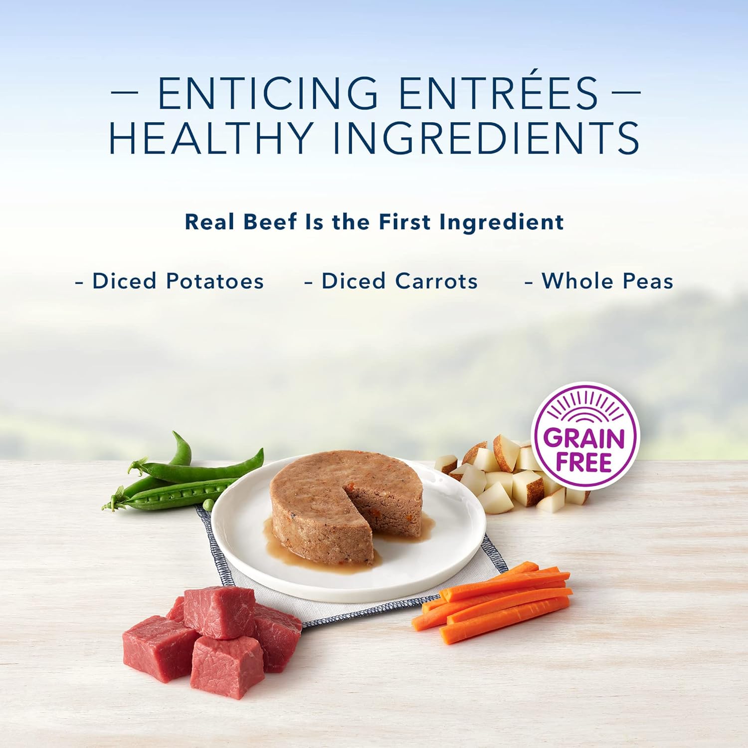 Blue Buffalo Delights – Envases con porciones de 3.5 oz de alimento húmedo natural para perros adultos de raza pequeña, con sabor a filete de res en