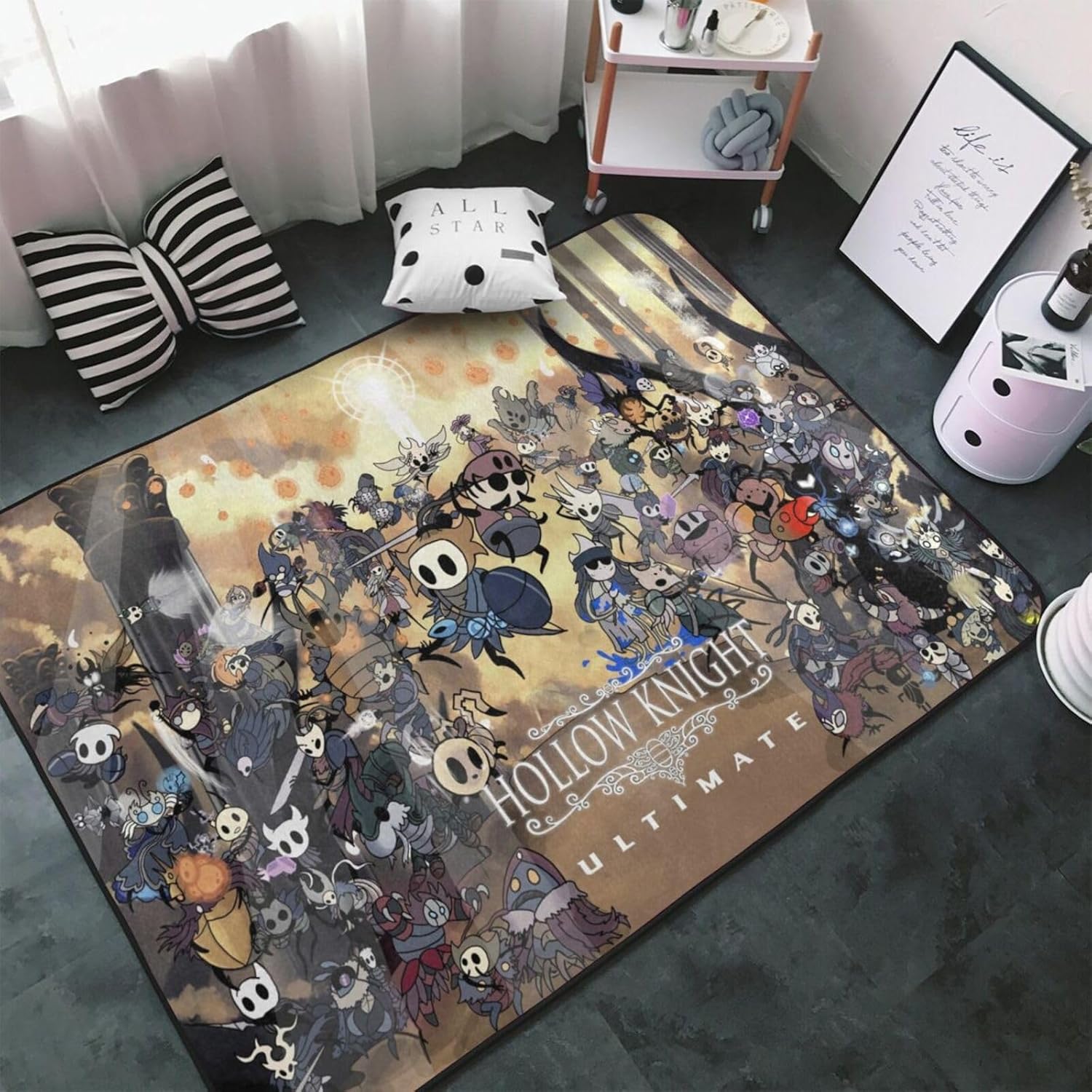 NALCKA Alfombra hueca de caballero de anime antideslizante, ultra suave, alfombra grande para dormitorio, sala de estar, cocina, decoración del