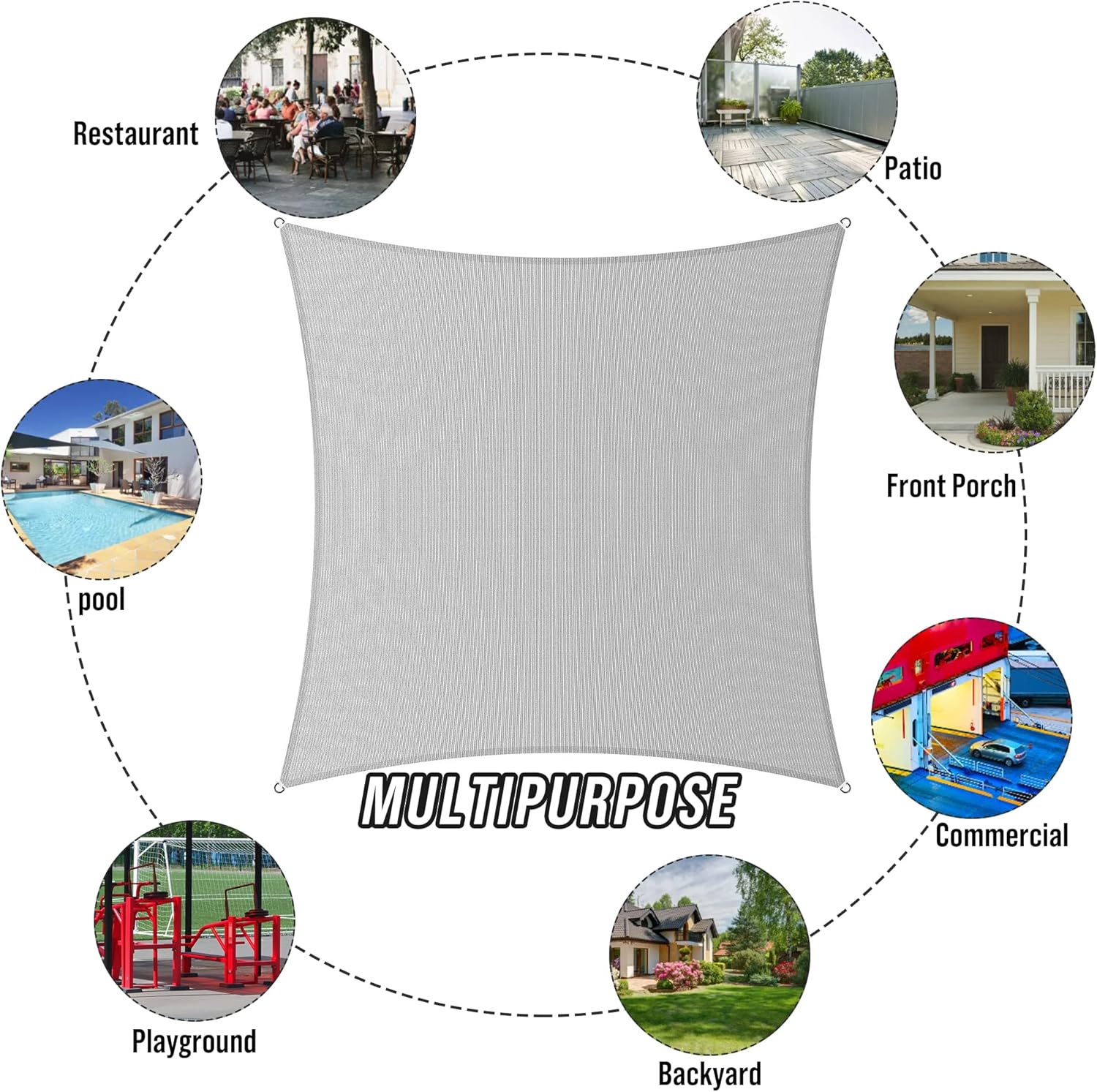 Toldo cuadrado rojo de 12 x 12 pies, hacemos tamaños personalizados, toldo con protección solar, de grado comercial, de 185 GSM, con bloqueo UV,