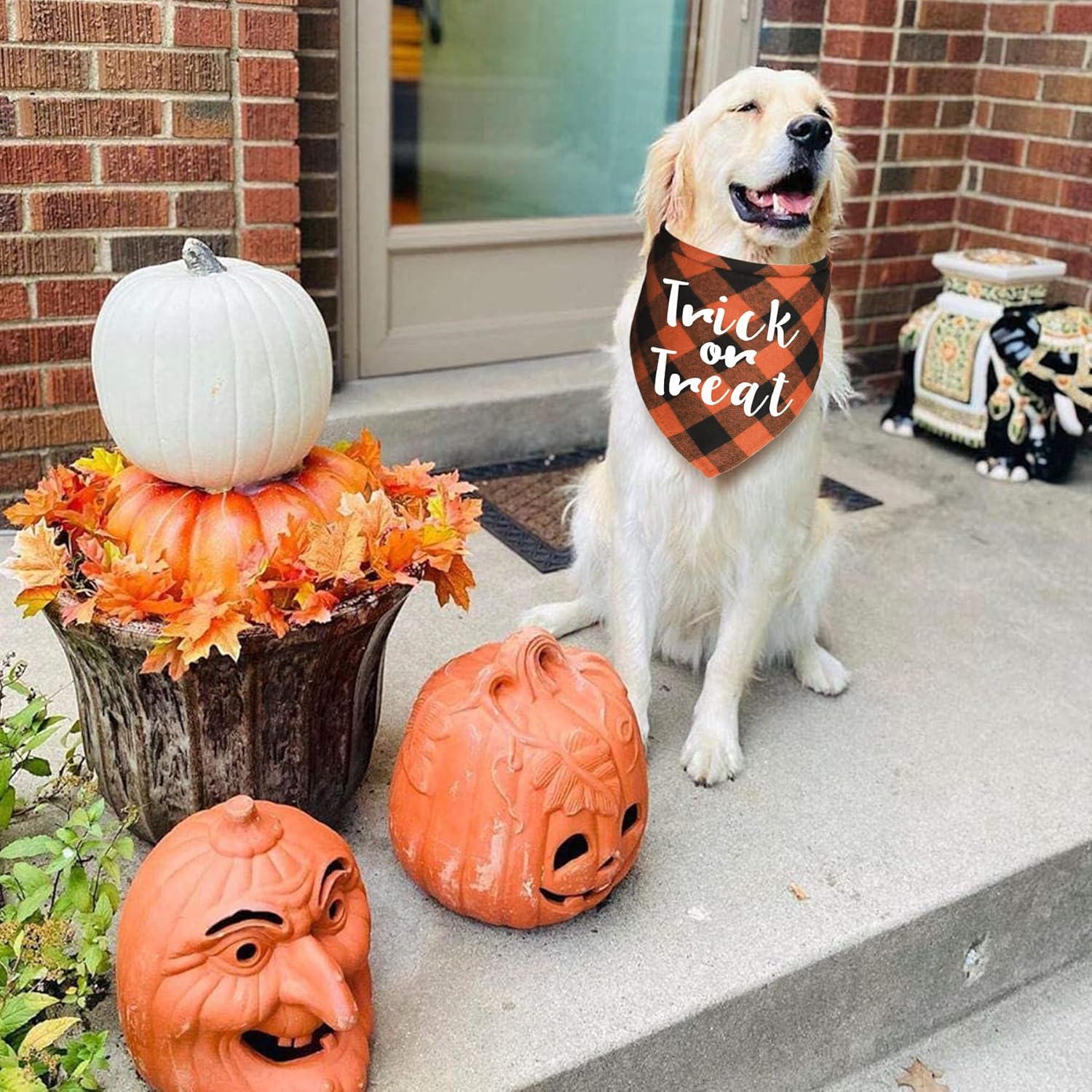 Paquete de 4 bandanas para perros de Halloween, Día de Acción de Gracias, Navidad, bandanas para perros y cachorros, disfraces para perros grandes y