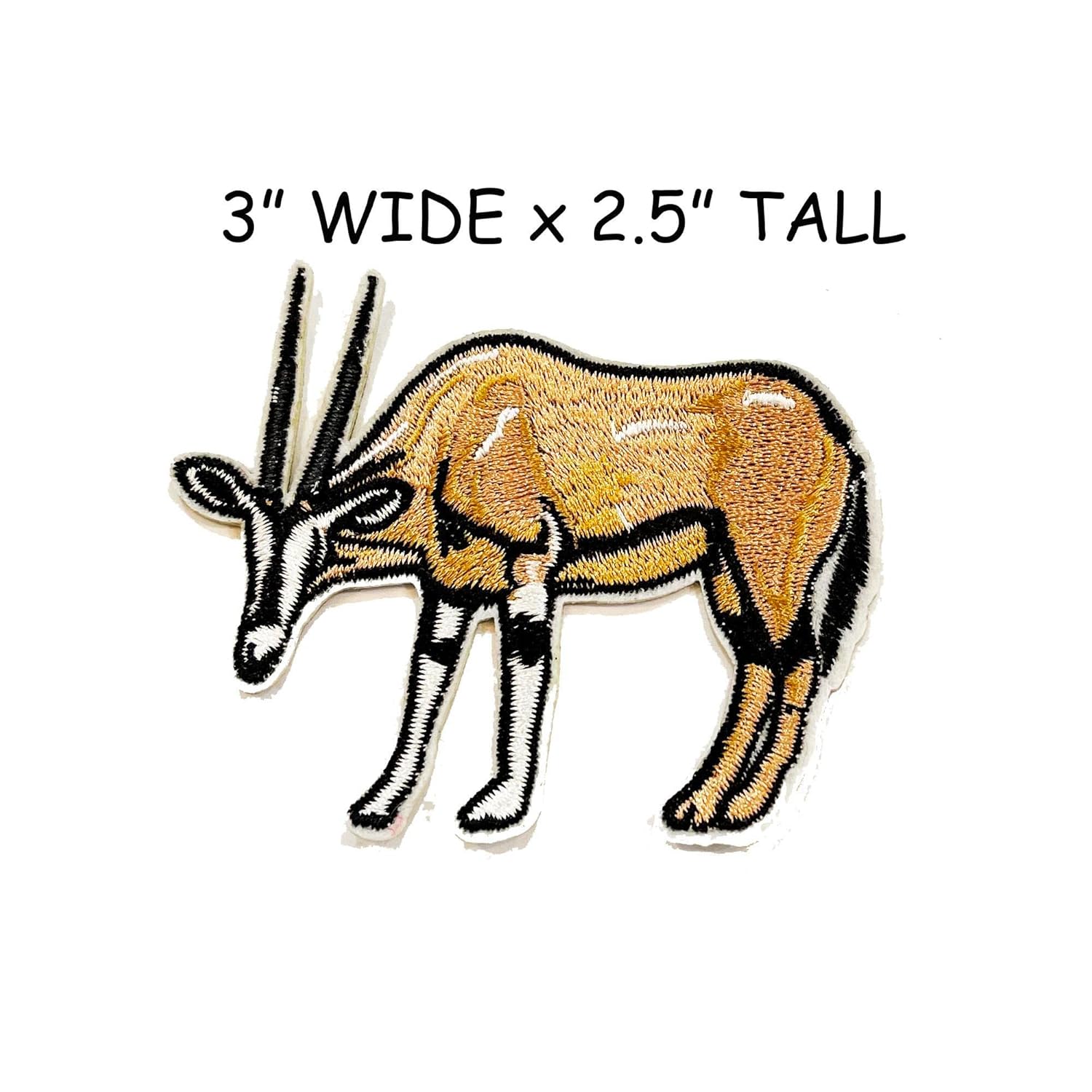 Antelope Patch Embroidered Iron-onSew-on Decorative Embroidery Applique Clothing Vest Jacket Premium Stitching Nature Wild Animals Africa African