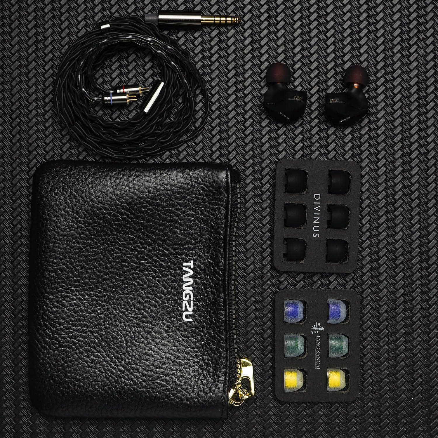 HiFiGo TANGZU x Divinus FUDU VERSE1 – 3 controladores híbridos intrauditivos, serie Zen de 0.394 pulgadas DD+ 2BA, auriculares intrauditivos IEMs