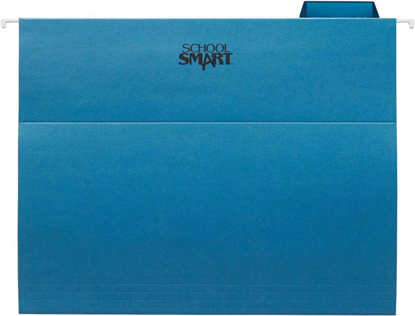 School Smart Carpetas colgantes tamaño carta con pestaña de corte de 15, paquete de 25 unidades, color azul