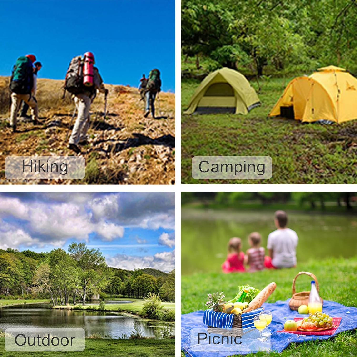 Huella de la tienda, 1-4 personas, impermeable, lona de campamento, ligera, para mochileros, senderismo, playa, picnic