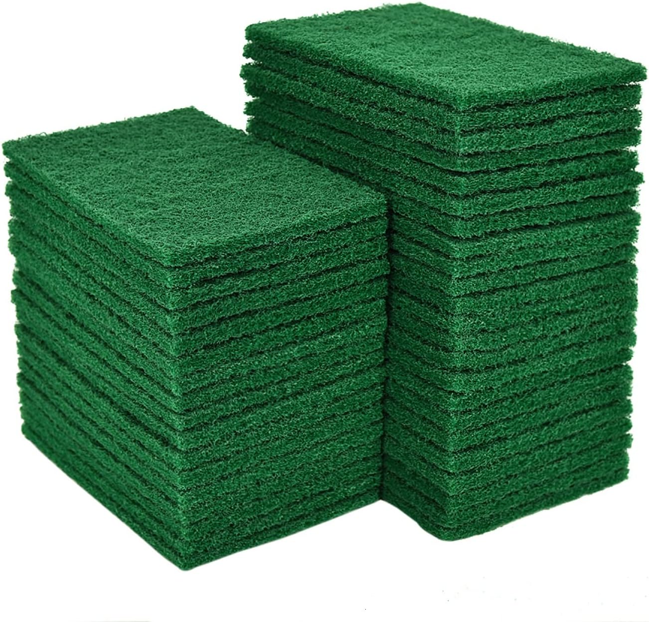 80 almohadillas para fregar platos, 4 x 6 pulgadas, color verde, reutilizables, para el hogar, para platos, fregadores de cocina y parrillas de metal