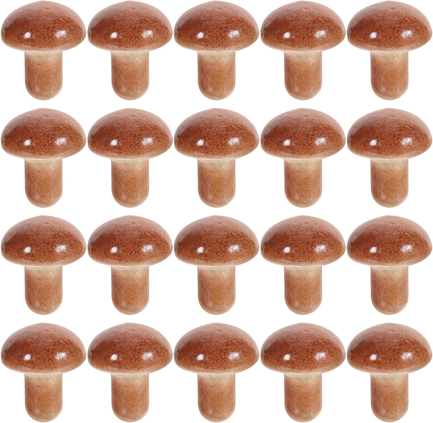 PRETYZOOM Setas falsas, 20 piezas de pequeñas figuras de hongos en miniatura, estatua de hongo linda, de resina, hongos en miniatura, hadas, jardín,