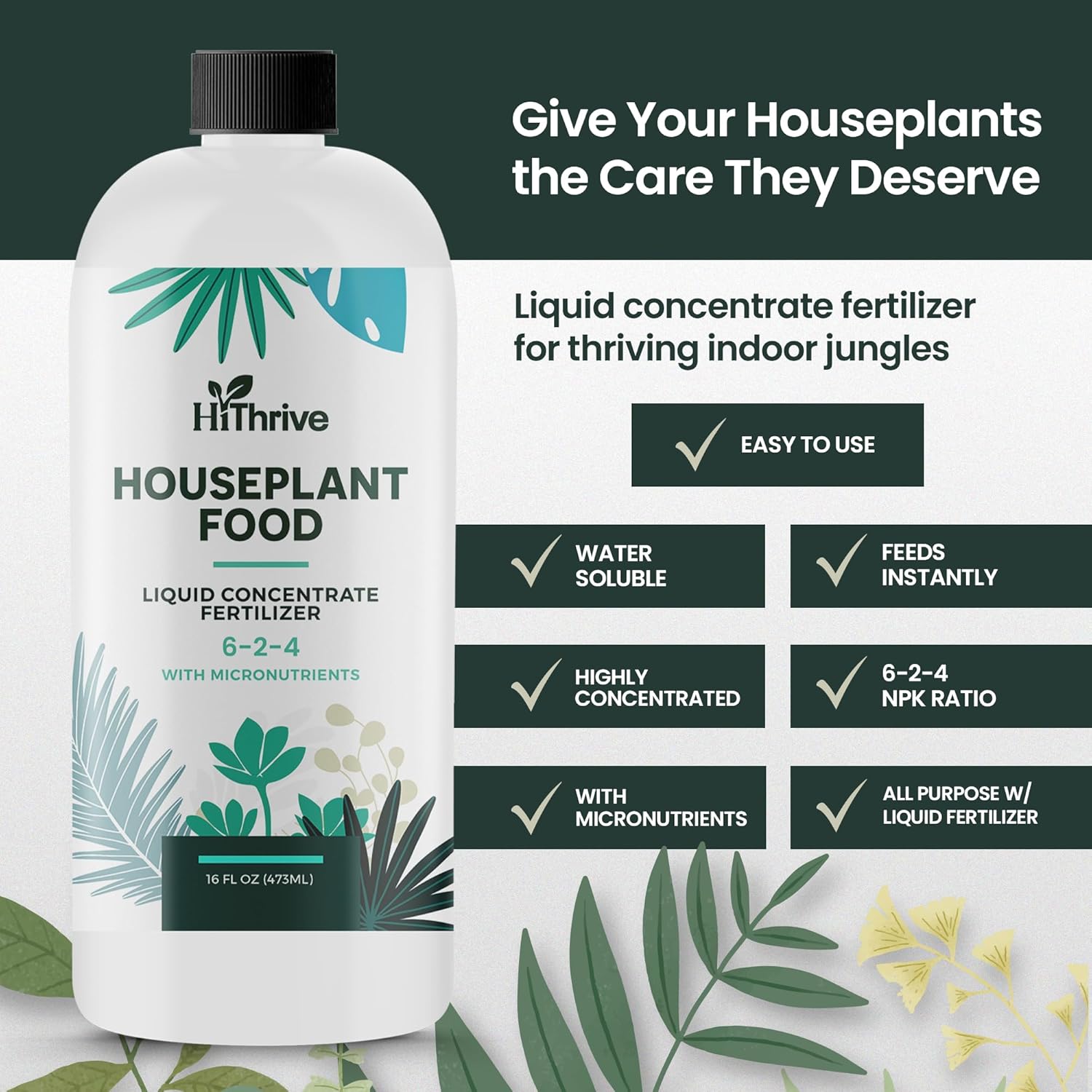 Alimento para plantas de interior, alimento multiusos para plantas de interior, fertilizante para plantas de interior para higueras de hoja de