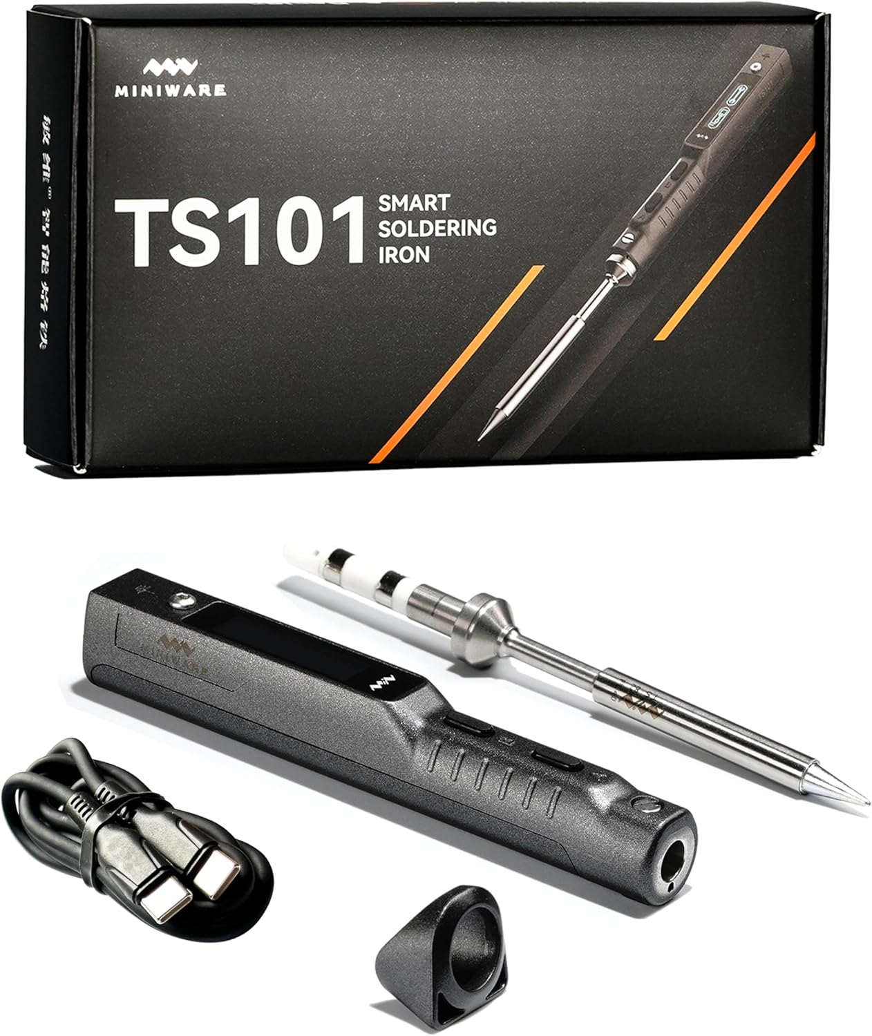 YKEY Original TS101 Smart USB-C portátil electrónica digital estación de soldador Kit de estación de soldadura OLED de temperatura ajustable