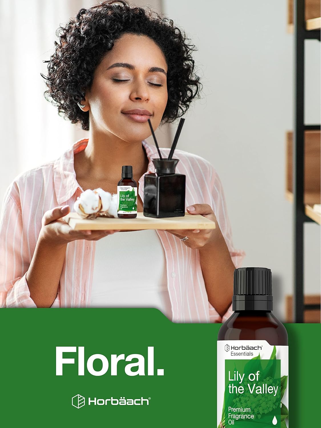 Horbäach Aceite de fragancia Lily of The Valley  1 onza líquida (1.0 fl oz)  Grado premium  para difusores, fabricación de velas y jabón, proyectos