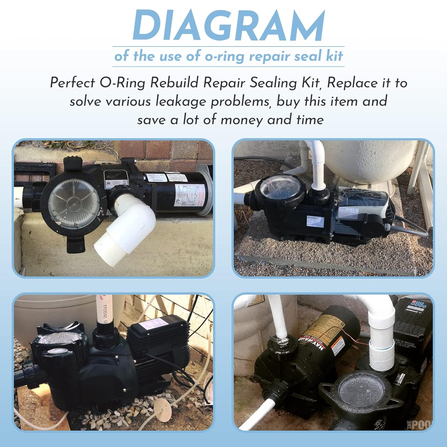 Kit de reparación de reconstrucción de junta tórica, para Jandy, zodiaco, FloPro y VS FloPro, FHPF, junta de sello de bomba de piscina FHPM, kit de