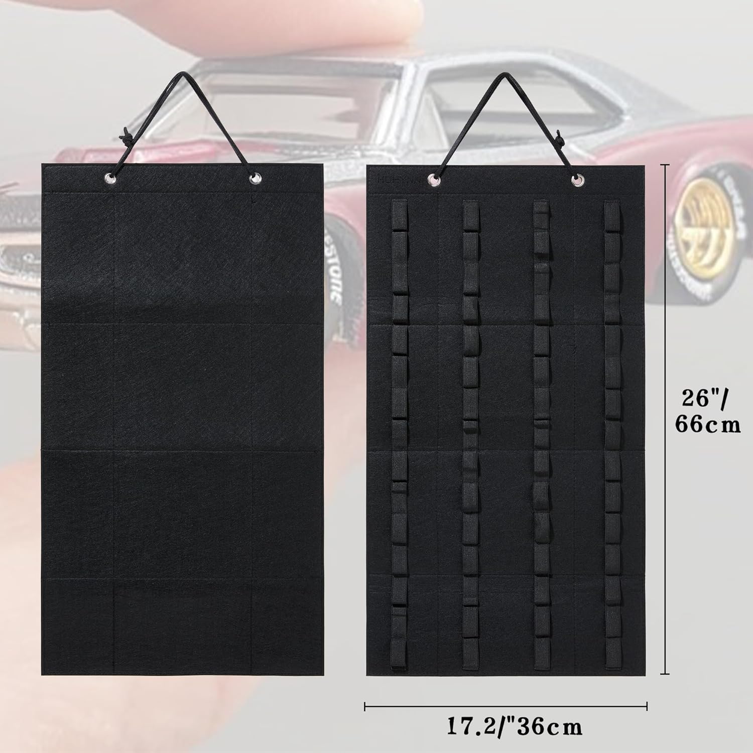 HUHYNN Vitrina compatible con 60 Hot Wheels, organizador colgante para Hot Wheels Matchbox Cars, vitrina de montaje en pared para Hot Wheels se