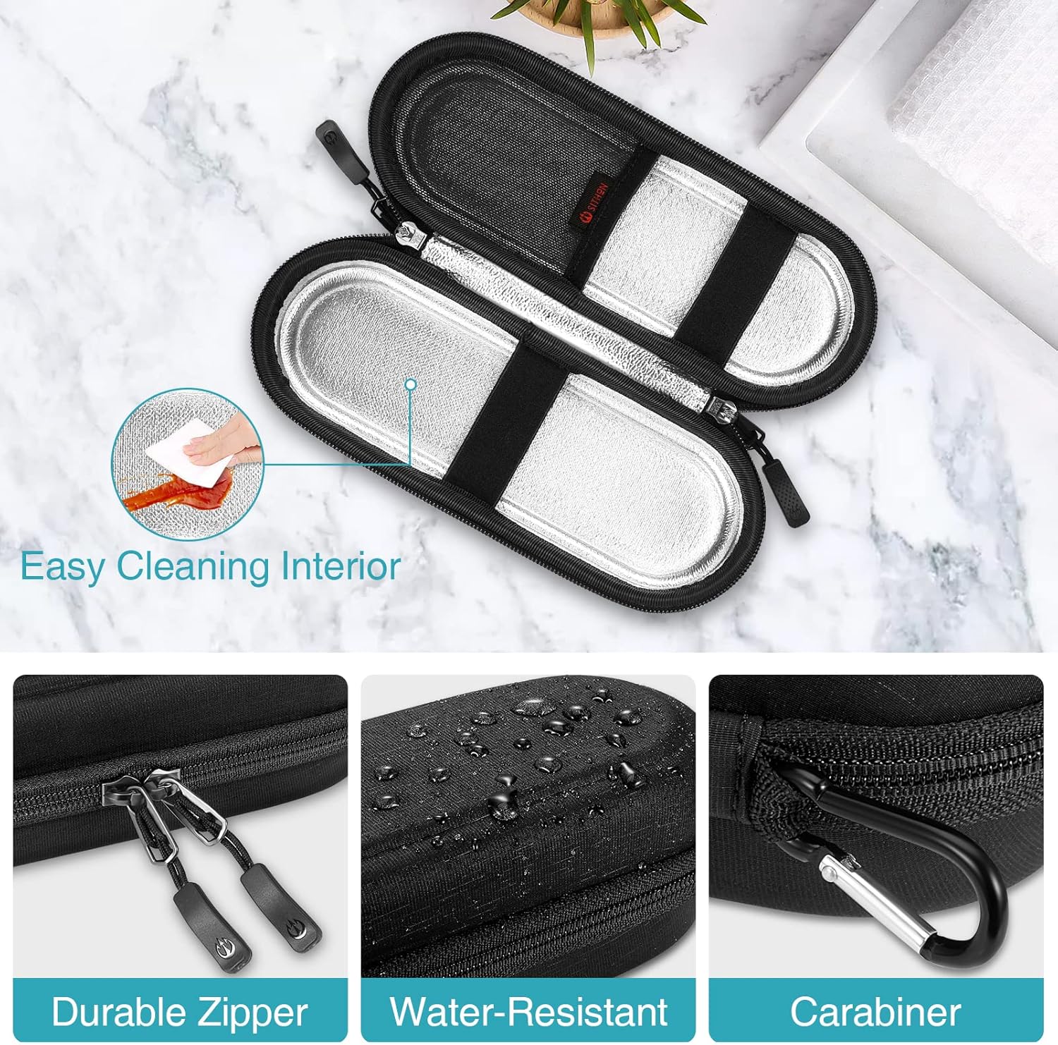 SITHON Funda de viaje rígida para Oral-BOral-B Pro SmartseriesPhilips Sonicare cepillo de dientes eléctrico protector limpio, funda protectora a