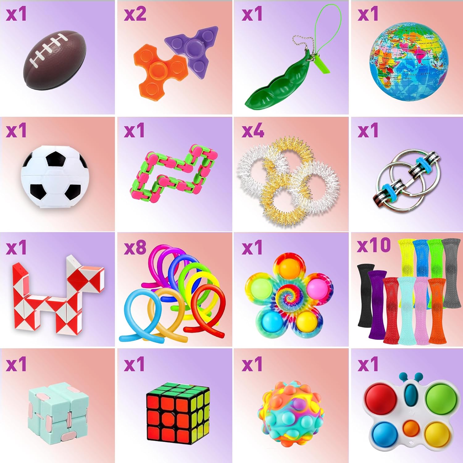 Paquete de 75 juguetes para ansiedad para niños, rellenos de piñata, recuerdos de fiesta, premios para aliviar el estrés en el aula, recompensas de