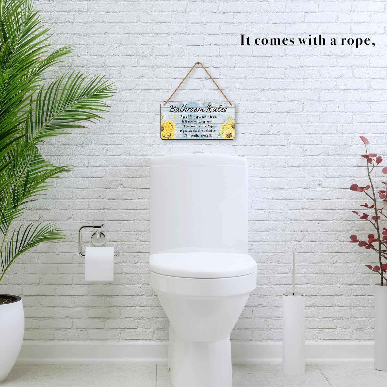 Decoración de pared con diseño de girasoles divertidos para baño, decoración de pared de baño, decoración de pared de baño, decoración de pared de