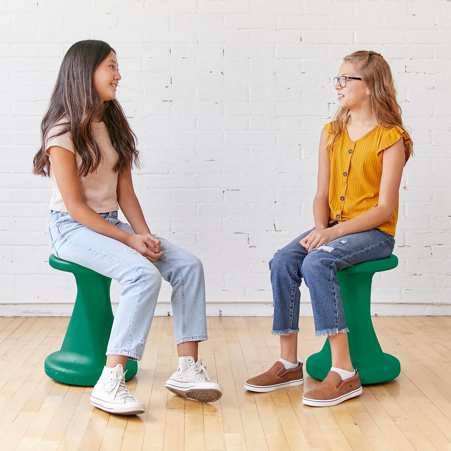 ECR4Kids Taburete tambaleante Twist, altura del asiento de 18 pulgadas, asientos activos, verde