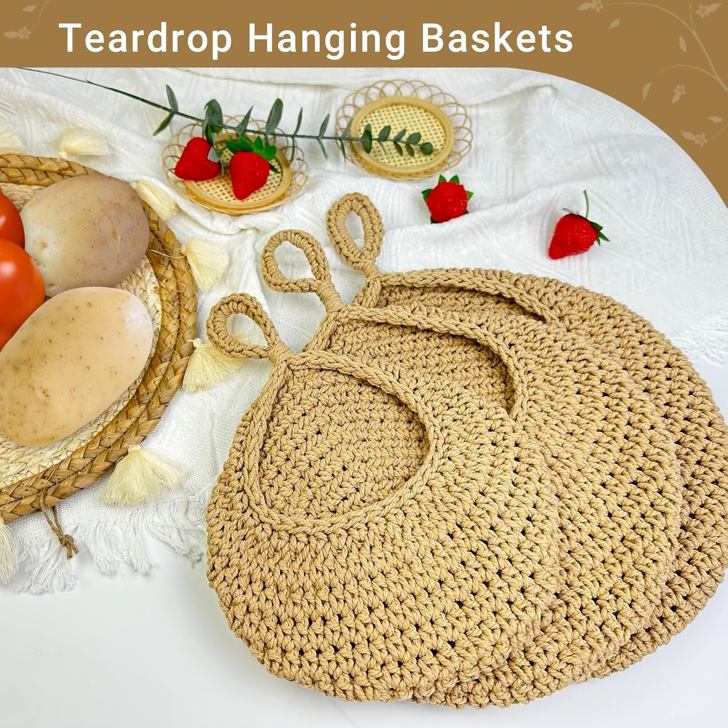 Cestas de frutas colgantes para cocina, cesta de productos para frutas, verduras, papas, cebollas, almacenamiento de cebolla, lágrima de montaje en