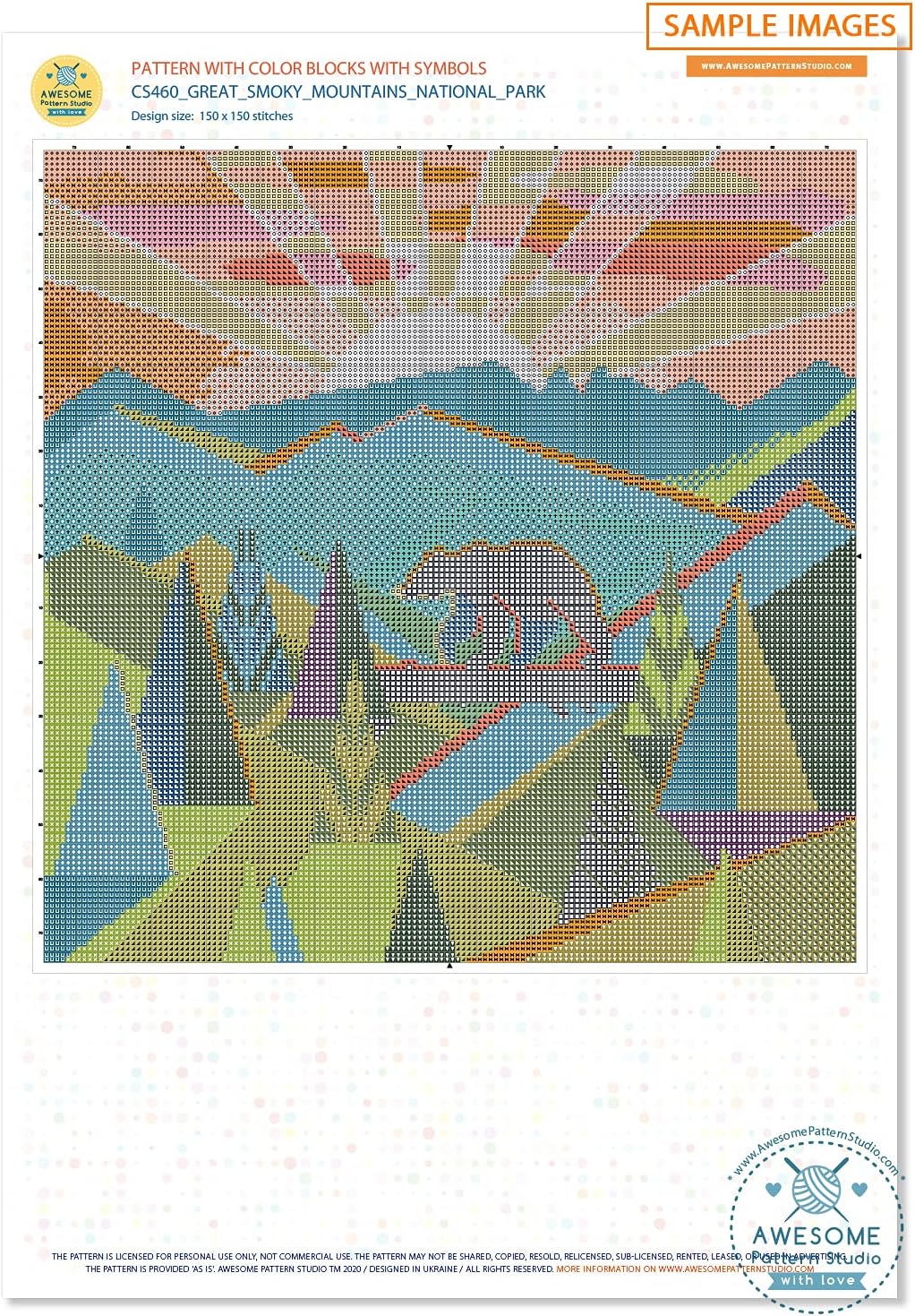 Mandala Tree of Life K256 – Patrón de punto de cruz. Patrón impreso en el interior. Sin tela, hilos, agujas, aros. Patrón de bordado