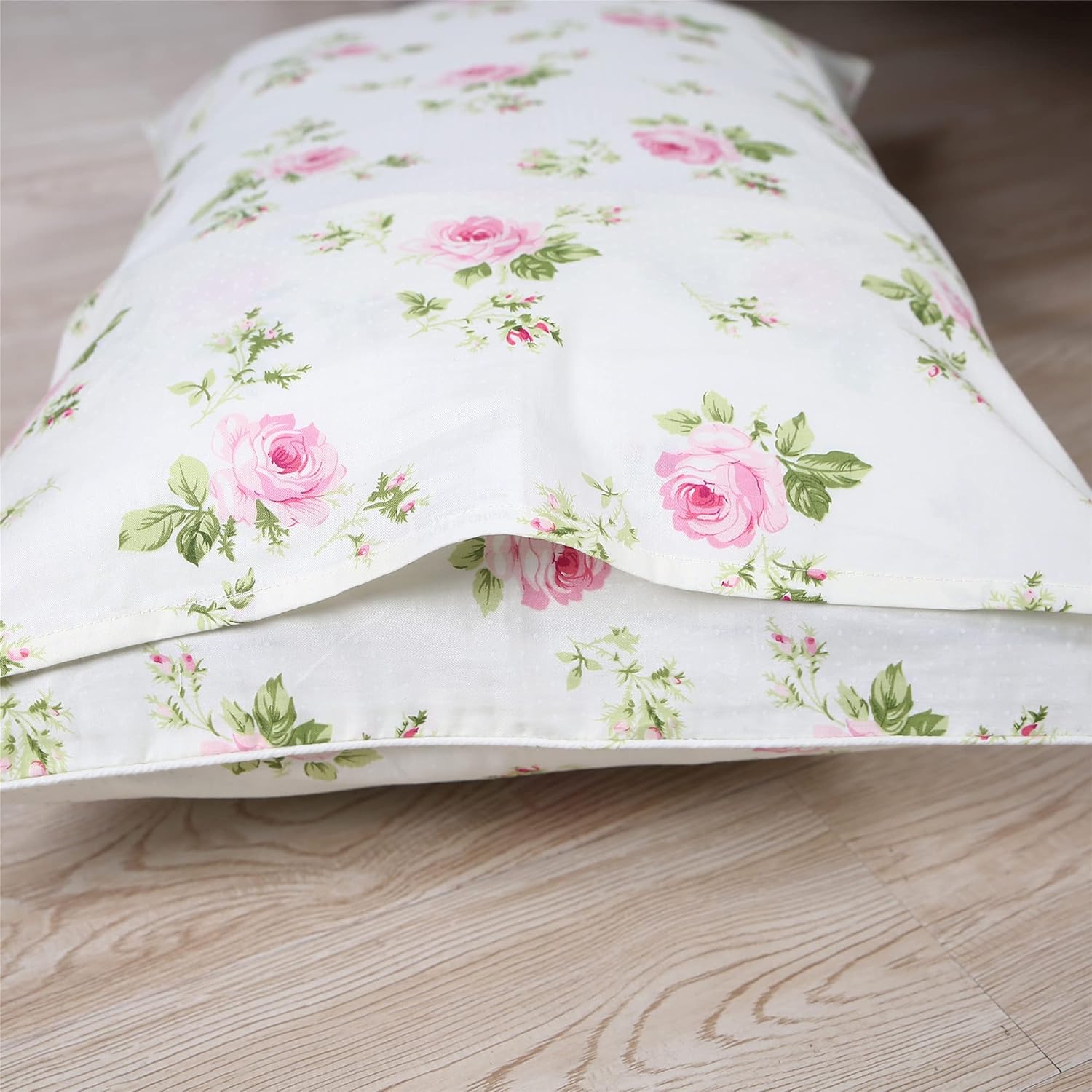 FADFAY Juego de edredón floral de 3 piezas, tamaño King, vintage, floral, de verano, 100% tela de algodón con relleno interior de microfibra suave,