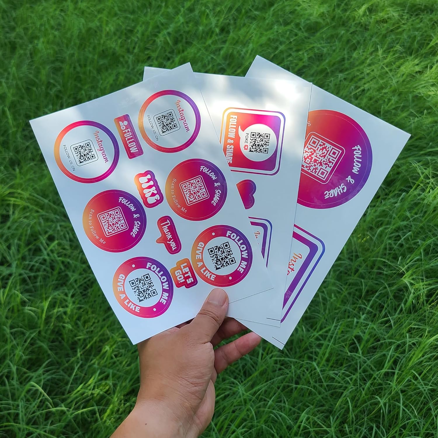 25pcs INS QR Code Social Media Stickers hacen crecer a los fans una gran manera de compartir sus redes sociales INS
