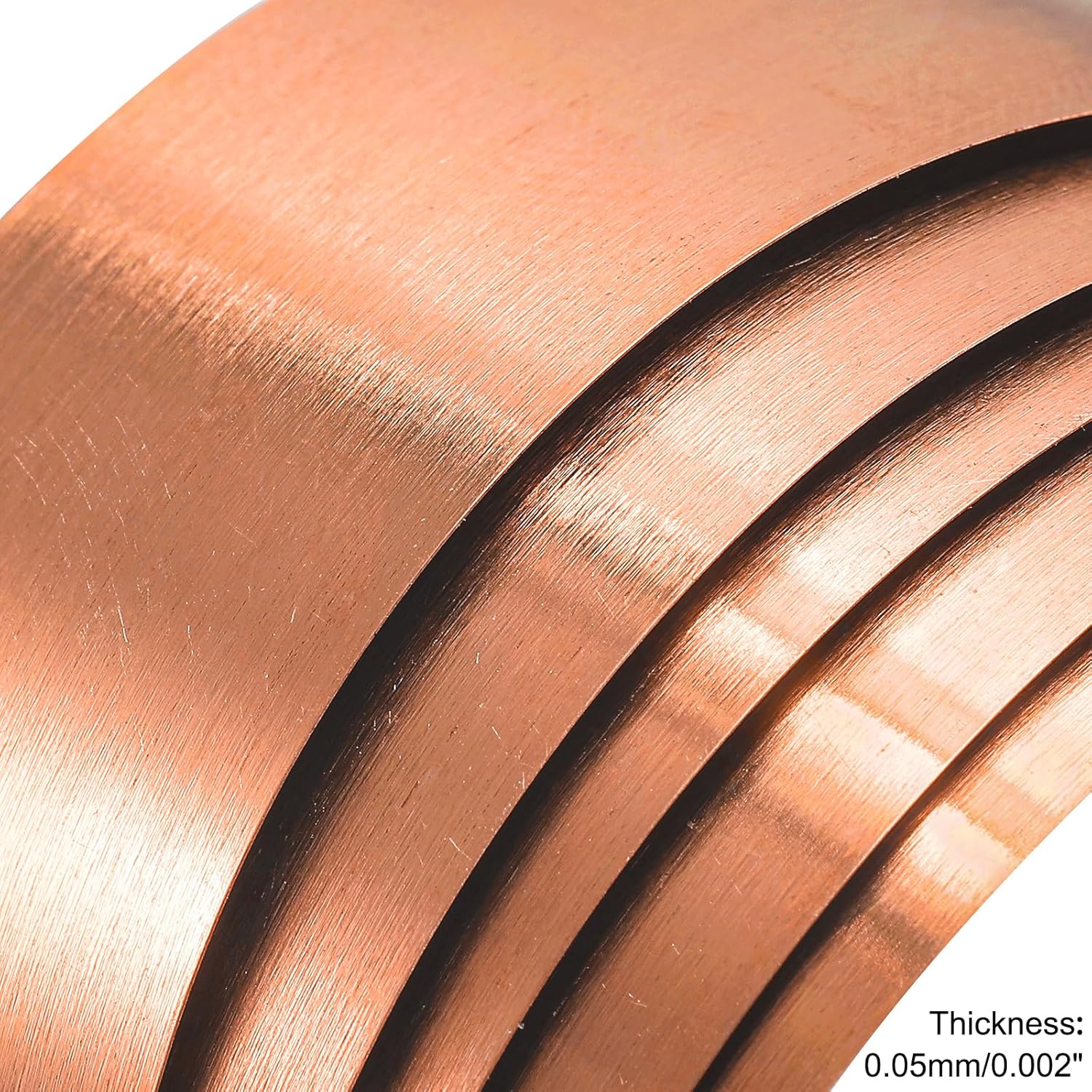 uxcell Rollo de hoja de cobre, placa 3,280.8 ft m x 180.4 ft m x 0.2 ft m de la hoja del metal