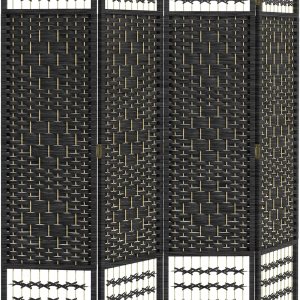 HOMCOM Divisor de habitación de 4 paneles, pantalla de privacidad plegable, separador de habitación de 5.6 pies, divisor de pared de división HOMCOM Divisor de habitación de 4 paneles, pantalla de privacidad plegable, separador de habitación de 5.6 pies, divisor de pared de división