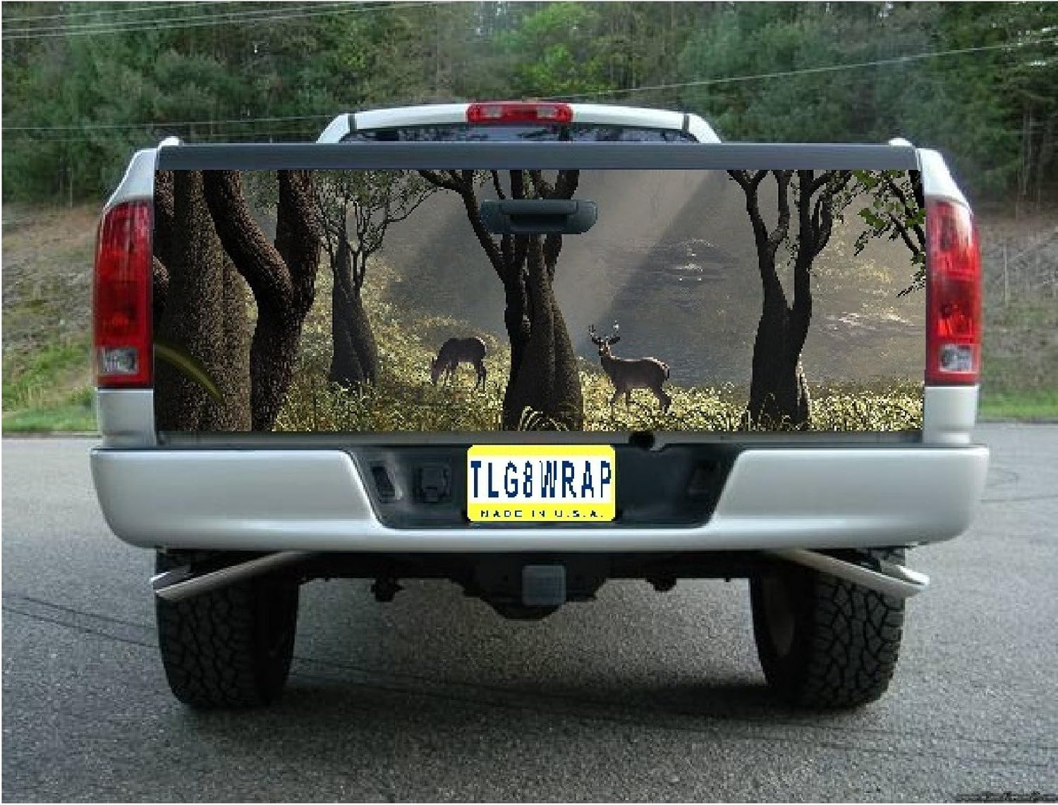 GRAPHIX EXPRESS Adhesivo para puerta trasera de camioneta (T75 Deer Hunting), calcomanías para puerta trasera para camionetas, calcomanías gráficas
