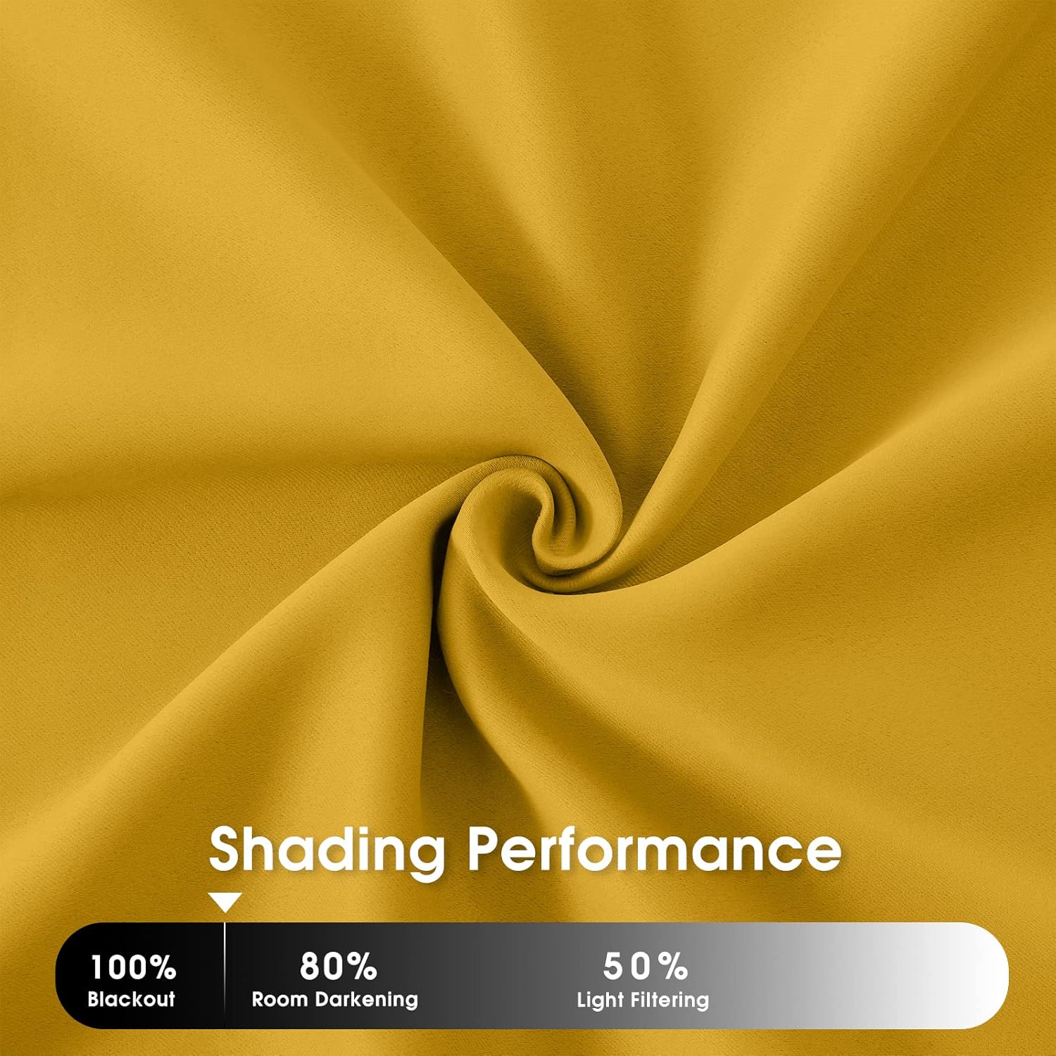 HOMEIDEAS Cortinas opacas con pompones, color amarillo mostaza, de 52 x 63 pulgadas, bonitas cortinas para niños, cuarto de bebé, con ojales, para