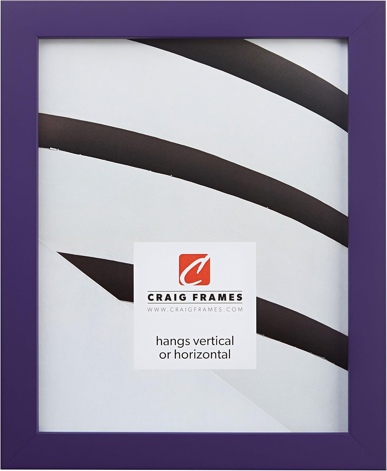 Craig Frames – Marco de fotos, madera maciza, acabado compuesto liso, 0.875pulgadas de ancho, disponible en una variedad de colores divertidos