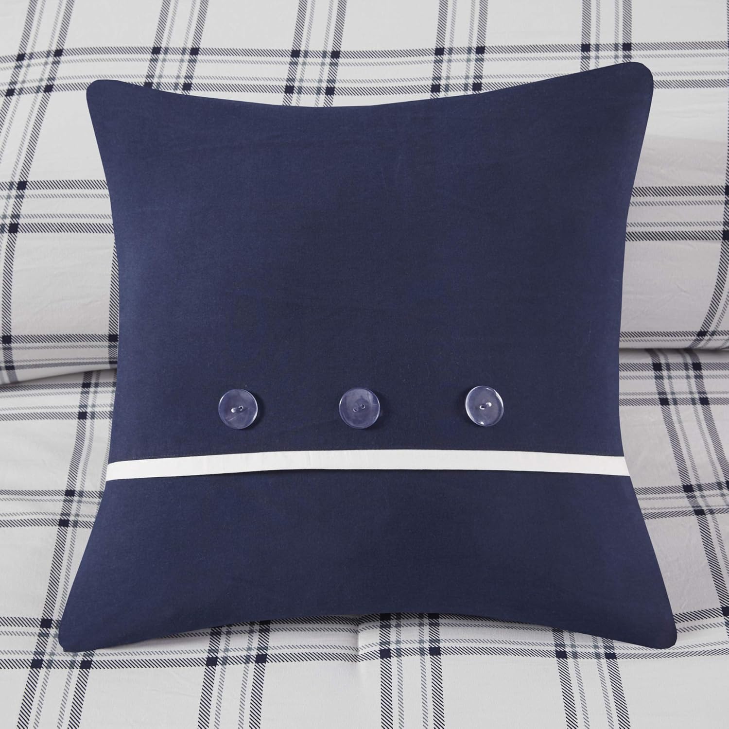 Madison Park Essentials Cozy Bed in A Bag – Edredón reversible con juego de sábanas completo, diseño casual de cabaña a cuadros, funda para todas