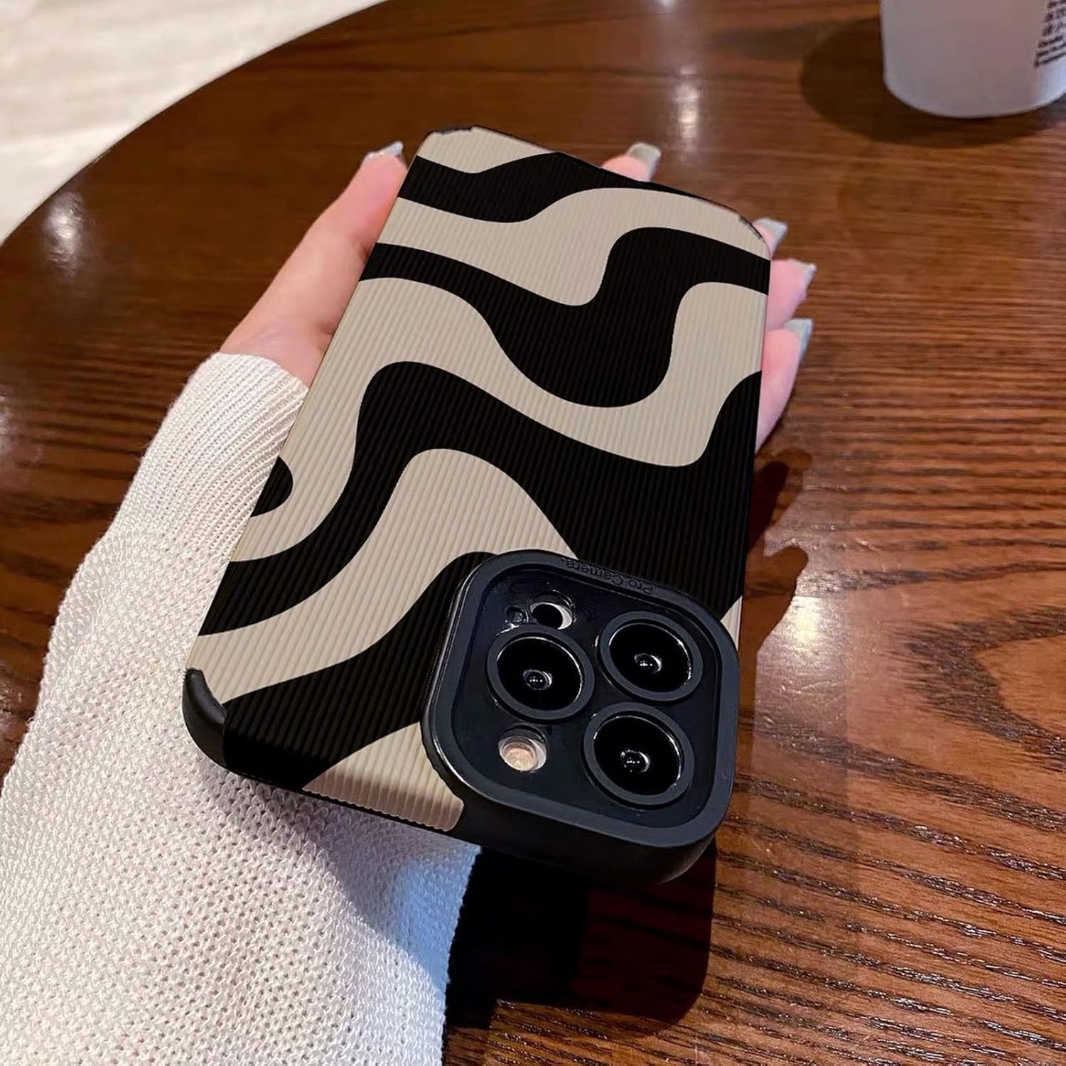 Funda compatible con iPhone 78SE, diseño de rayas de cebra para mujeres y niñas, elegante funda protectora de silicona suave para iPhone 7, 8 y SE,
