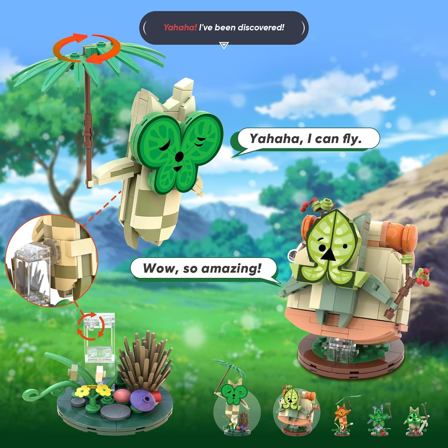 Koroks – Juego de construcción compatible con placa base Lego, juegos de bloques de construcción de 5 personajes para fanáticos de BOTW, lindas