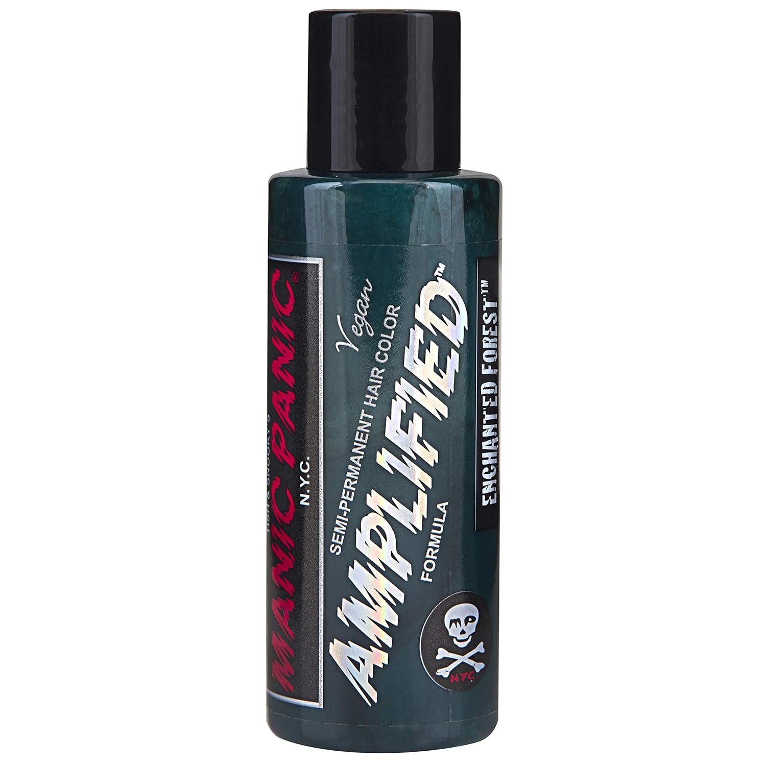 MANIC PANIC Enchanted Forest – Tinte para el cabello semipermanente, amplificado, verde azulado profundo, con matices azules para cabello oscuro y