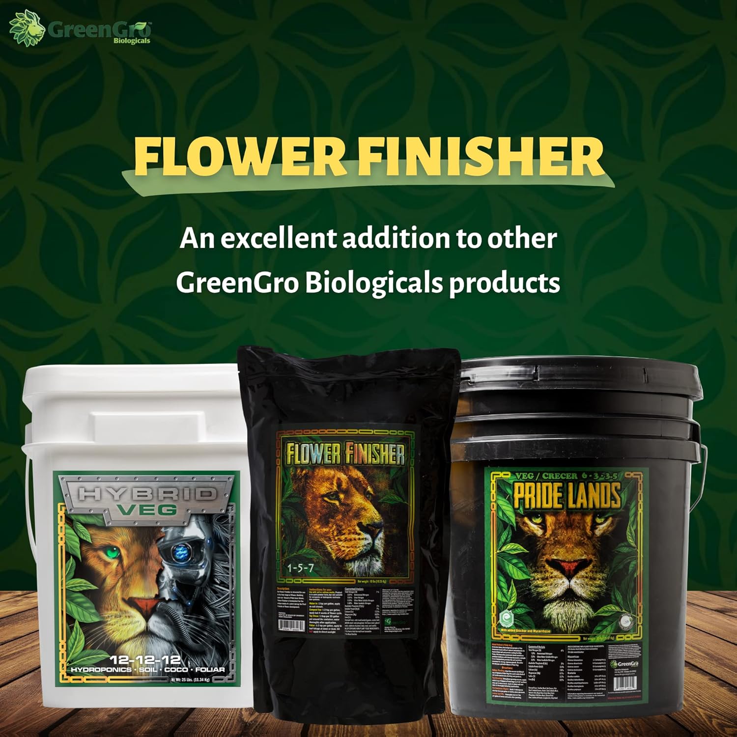 GreenGro Flower Finisher – Fertilizante orgánico NPK y potenciador de floración grande para plantas en flornutrientes ideales para maximizar los