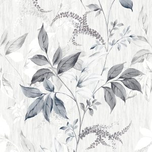 Papel tapiz de hojas grises y blancas, papel tapiz de hojas botánicas para despegar y pegar, impermeable, decoración de granja para estantes, sala Papel tapiz de hojas grises y blancas, papel tapiz de hojas botánicas para despegar y pegar, impermeable, decoración de granja para estantes, sala