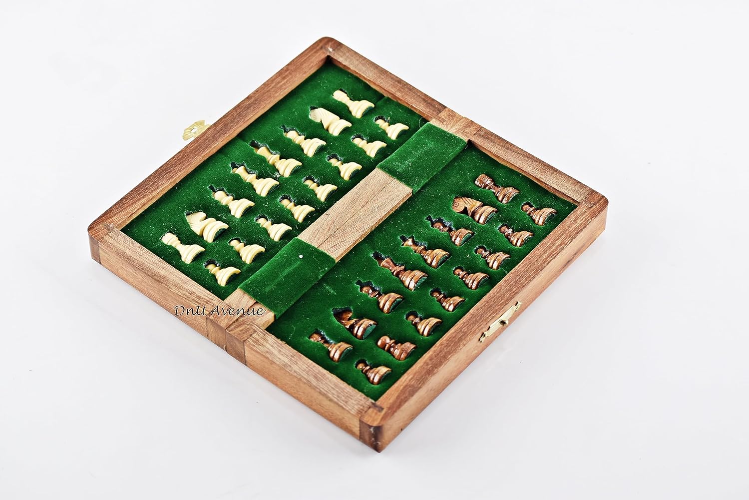 Juego de tablero de ajedrez magnético de madera para adultos y niños, juego de mesa, tamaño tablero de ajedrez plegable de 7 pulgadas, tablero