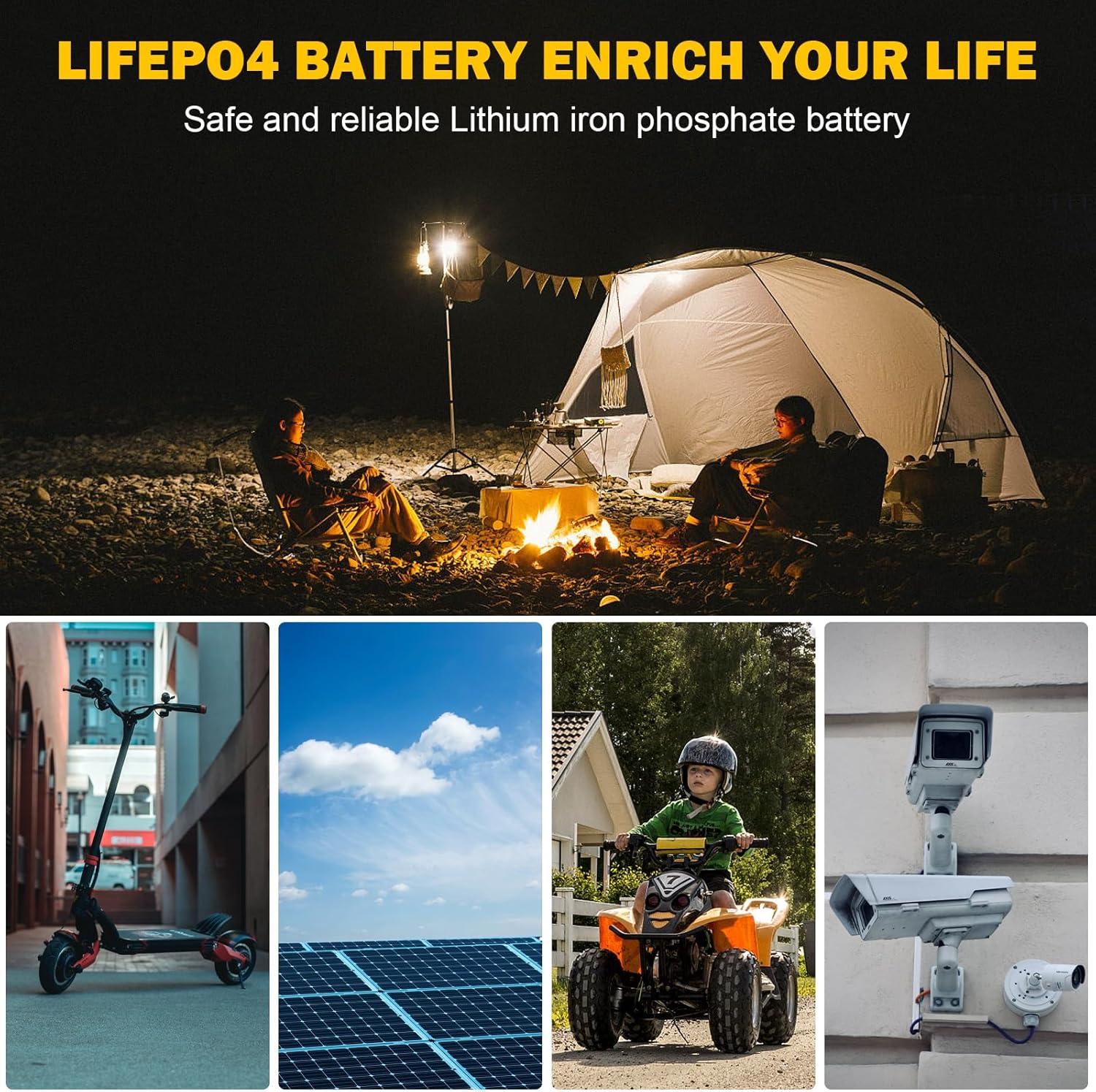 QTQ Batería LiFePO4 de 12.8 V 10 Ah, BMS de 10 A, perfecta para UPS, sistema de alarma