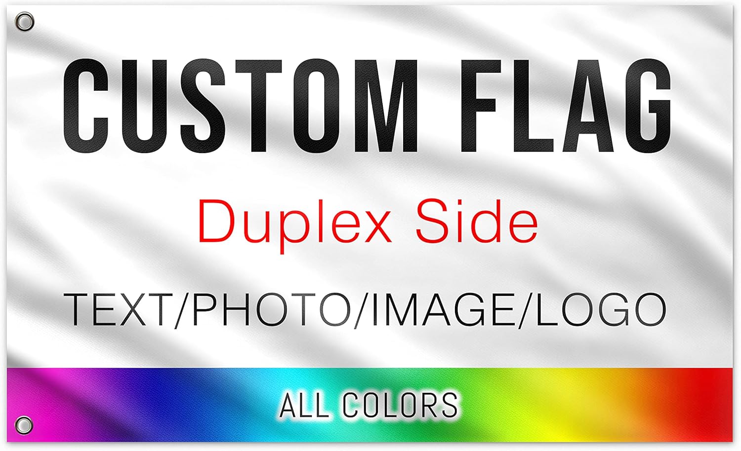 Bandera personalizada de doble cara de 3 x 5 pies  Banderas personalizadas para exteriores  Diseña tu propio logotipofotoimagentexto  Decoración