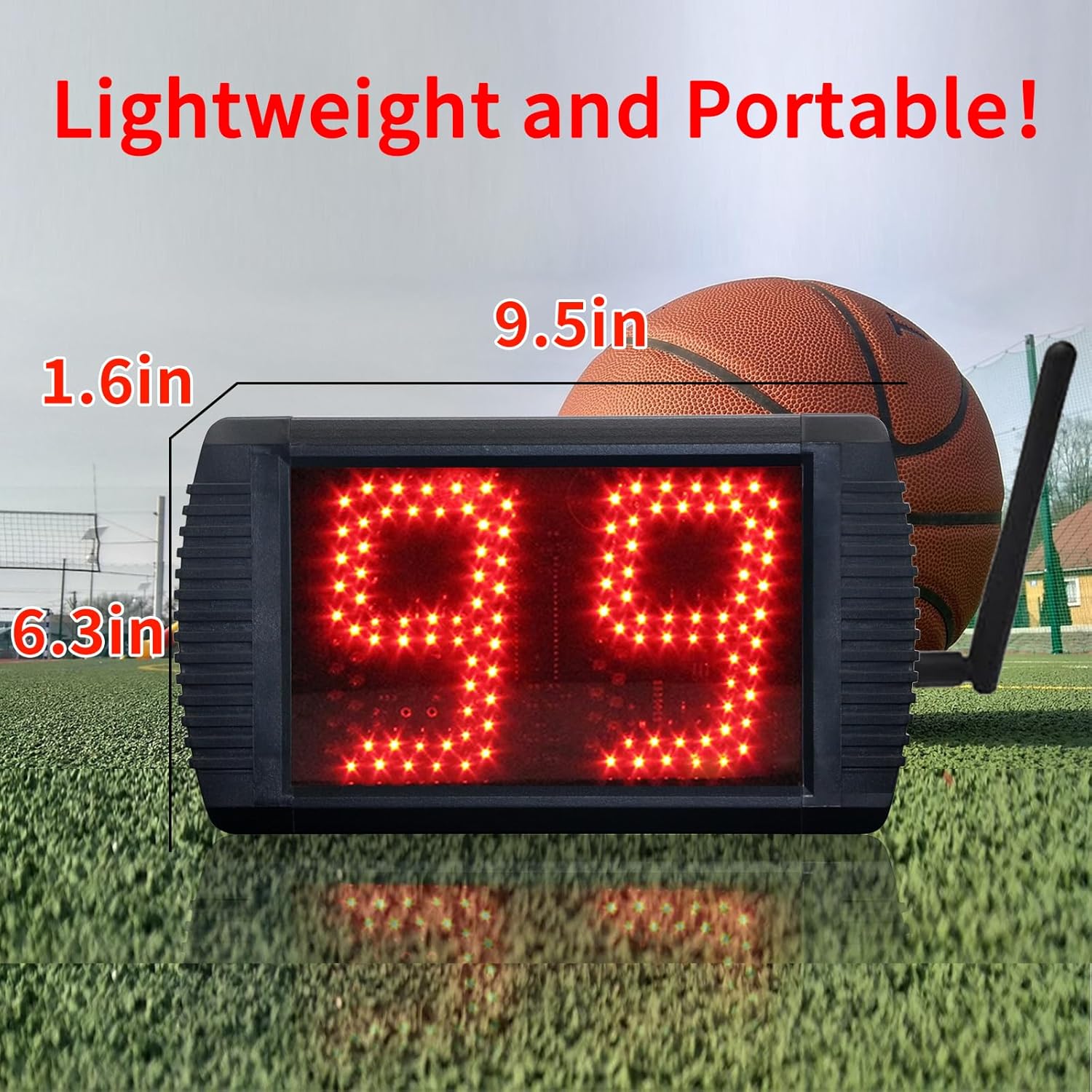 YZ 5 INCH LED Custom Time 1214202434 Seconds Shot Clock Countdown Timer Clock for Basketball Game, Portable Shot Clock Timer for Basketball Court,