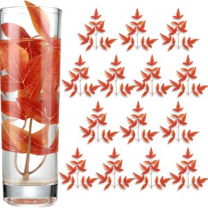 50 mini agujas artificiales de pino de eucalipto y hojas de arce para velas flotantes, rellenos de jarrones de tallo de hojas flotantes para otoño, 50 mini agujas artificiales de pino de eucalipto y hojas de arce para velas flotantes, rellenos de jarrones de tallo de hojas flotantes para otoño,